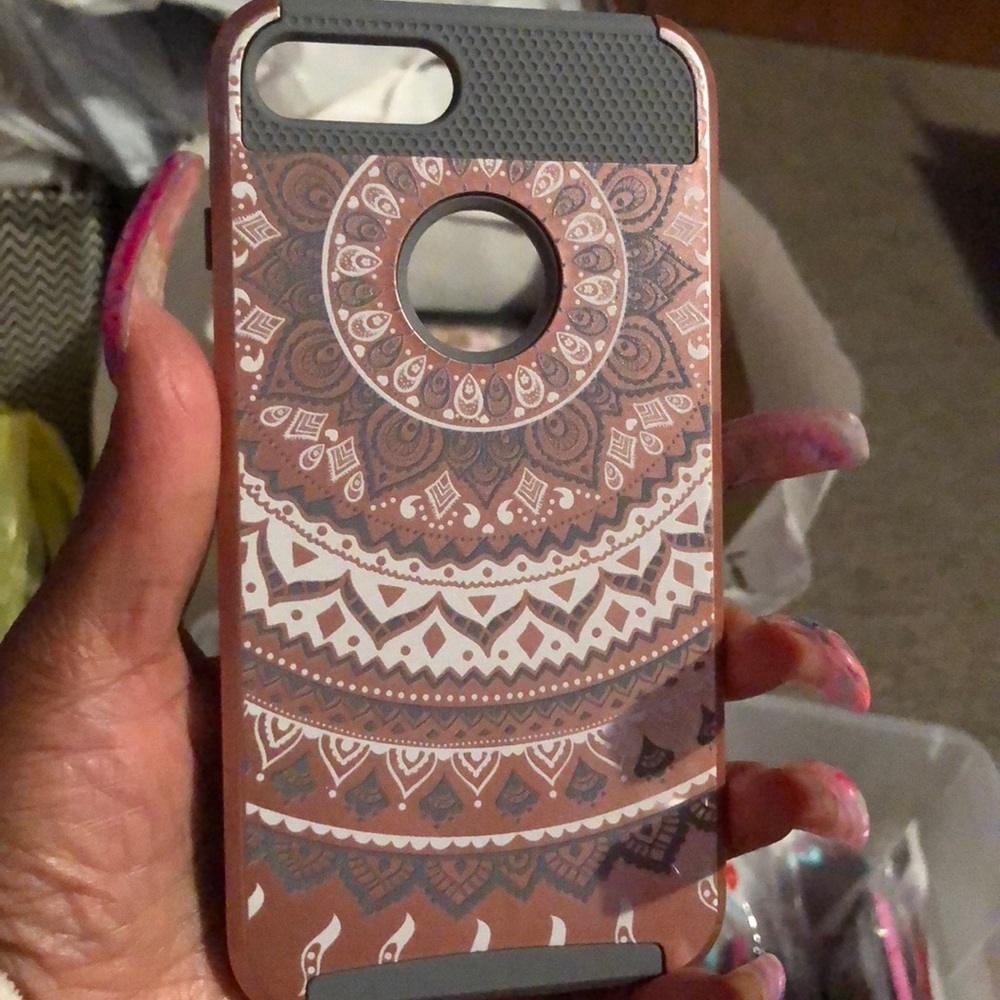iPhone 7/8 Plus dual layer tribal print case